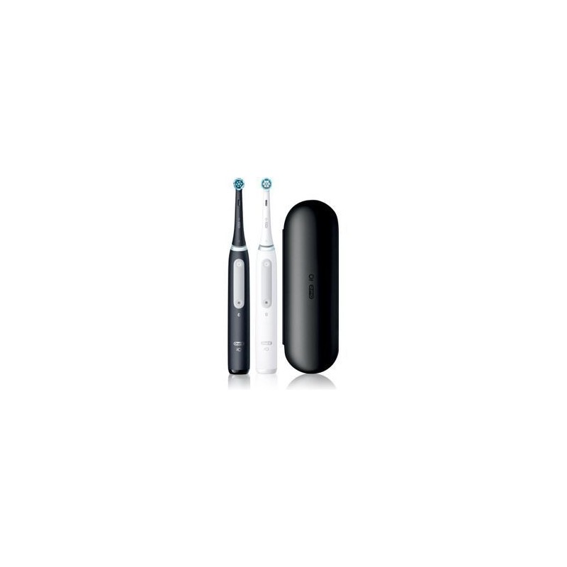 Oral-B magnetisk tandbørste iO Series 4 Duo 2 stk. mat sort/halvhvid